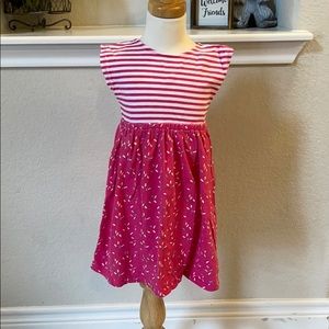 Pink Striped & Sprinkles Sundress w/Cutout Back